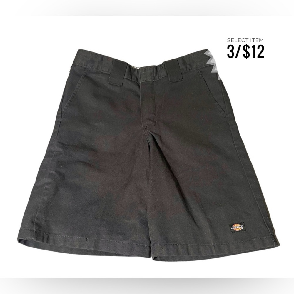 Boys Dickies Uniform Black Shorts Size 10 Reg